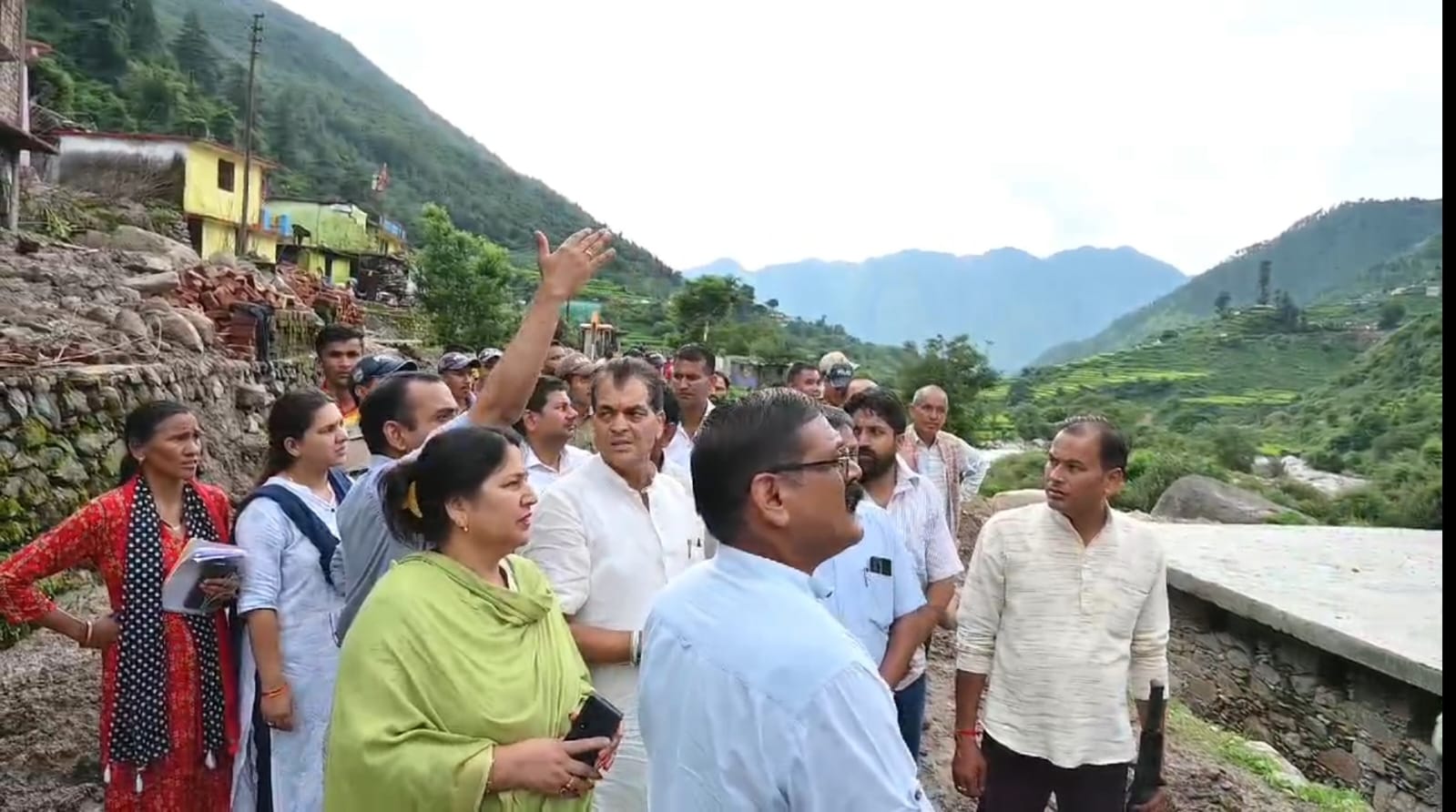 ज़िले के प्रभारी मंत्री प्रेमचंद अग्रवाल ने किया आपदा ग्रस्त बूढ़ा केदार,बाल गंगा घाटी का दौरा